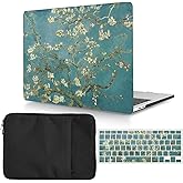 Case Compatible with MacBook Pro 15 inch 2019 2018 2017 2016 Release A1990 A1707, Plastic Protective Hard Cover & Keyboard Cover & Sleeve for MacBook Pro 15,4 with Touch Bar - Almond Blossom