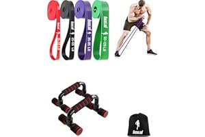 focus.ed Push Up Bar & Resistance Bands Set – Calisthenics & Fitness Equipment for Home Workouts – Workout Equipment Kit with
