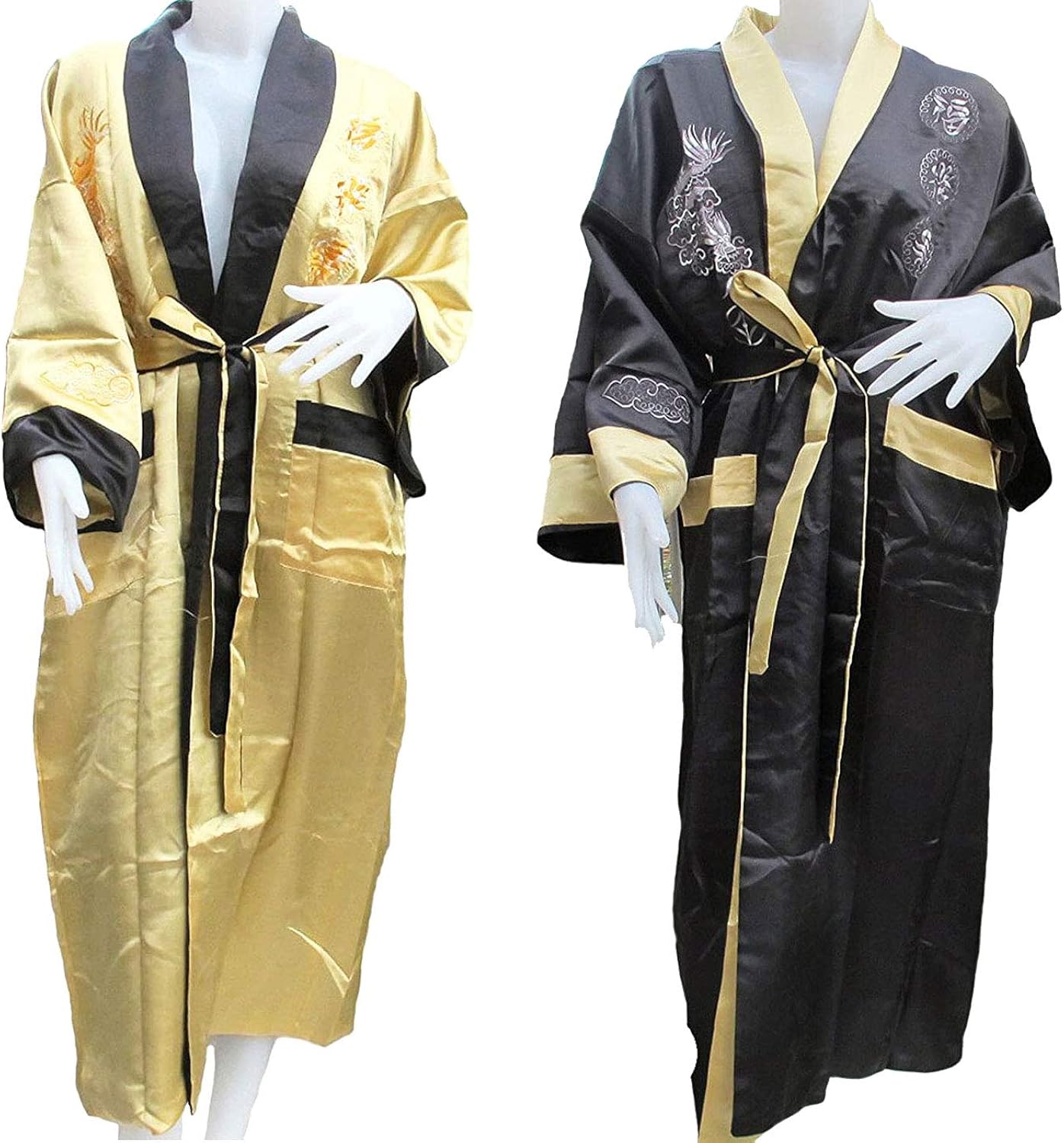 black and gold mens robe