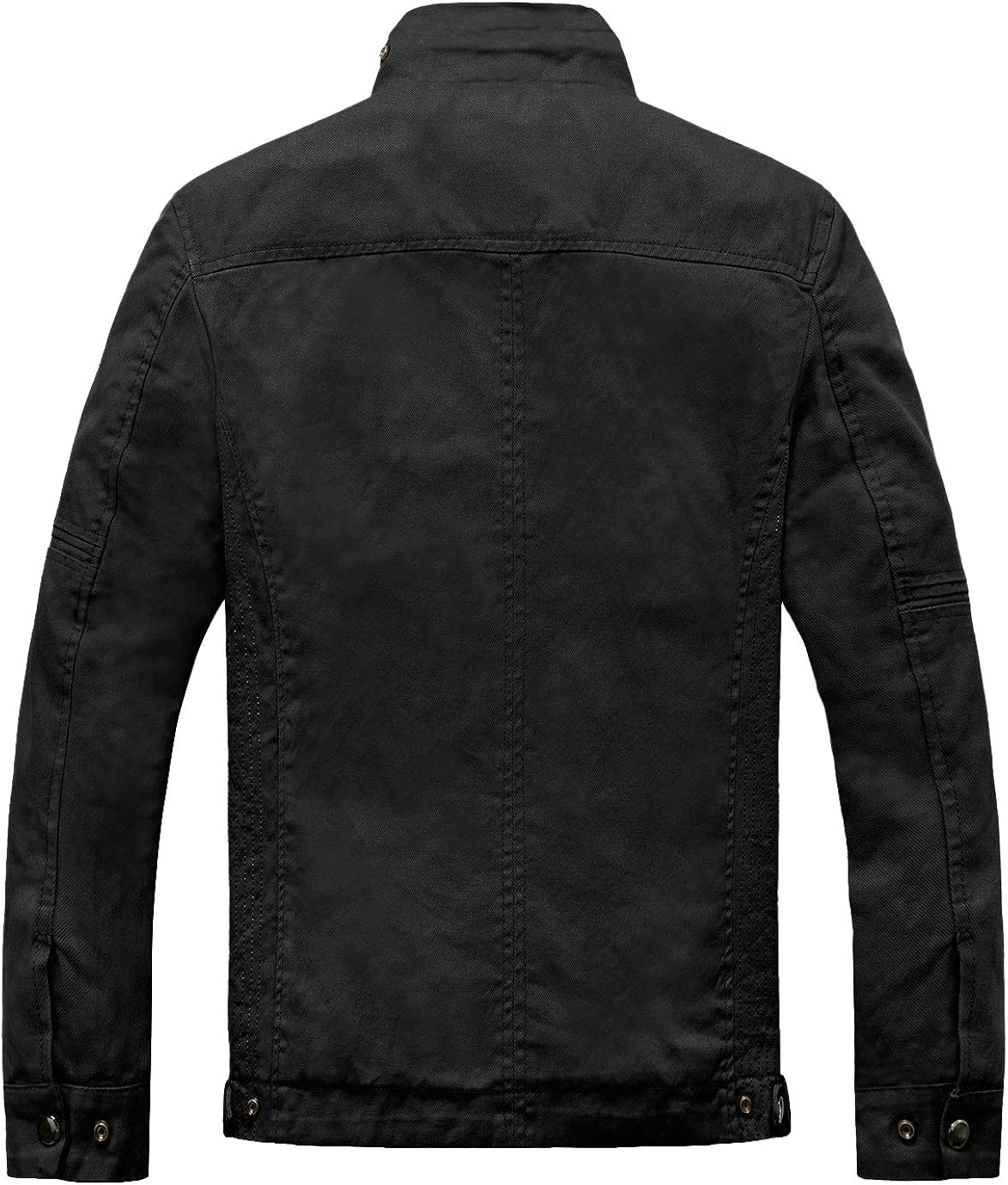 Wantdo Men's Cotton Stand Collar Lightweight Front Zip Jacket at  Men’s Clothing store
