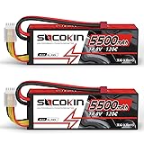 Socokin 4S Lipo Battery 5500mAh 14.8V 120C with T