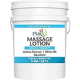 Pura 1st Arnica Therapy 5 Gallon Massage Lotion, Arnica Extract, Professional, Massage Therapy, Deep Tissue, Unscented, Hypoallergenic, Natural Ingredients, Skin Hydrating, Moisturizing, Recovery