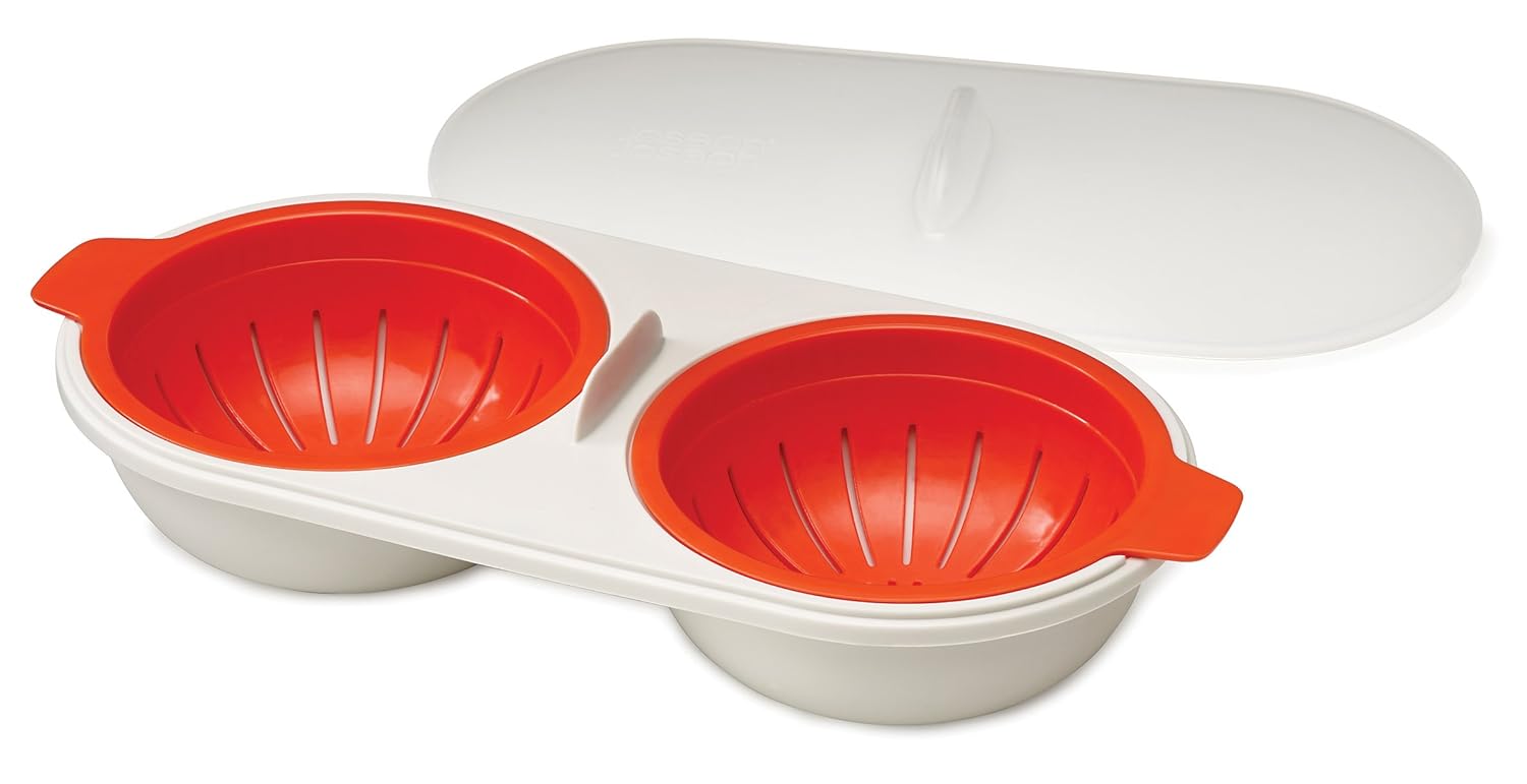 Joseph Joseph MCuisine Microwave Egg Poacher Stone/Orange Amazon.co