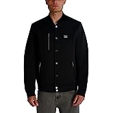 KARL LAGERFELD mens Textured Bomber With Zipper Pockets