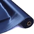 Byitre 16 Momme 100% Pure Mulberry Silk Fabric - 44 Inches Wide Charmeuse Silk, 5 Yards for Pajamas, Shirts or DIY Crafts(Navyblue)