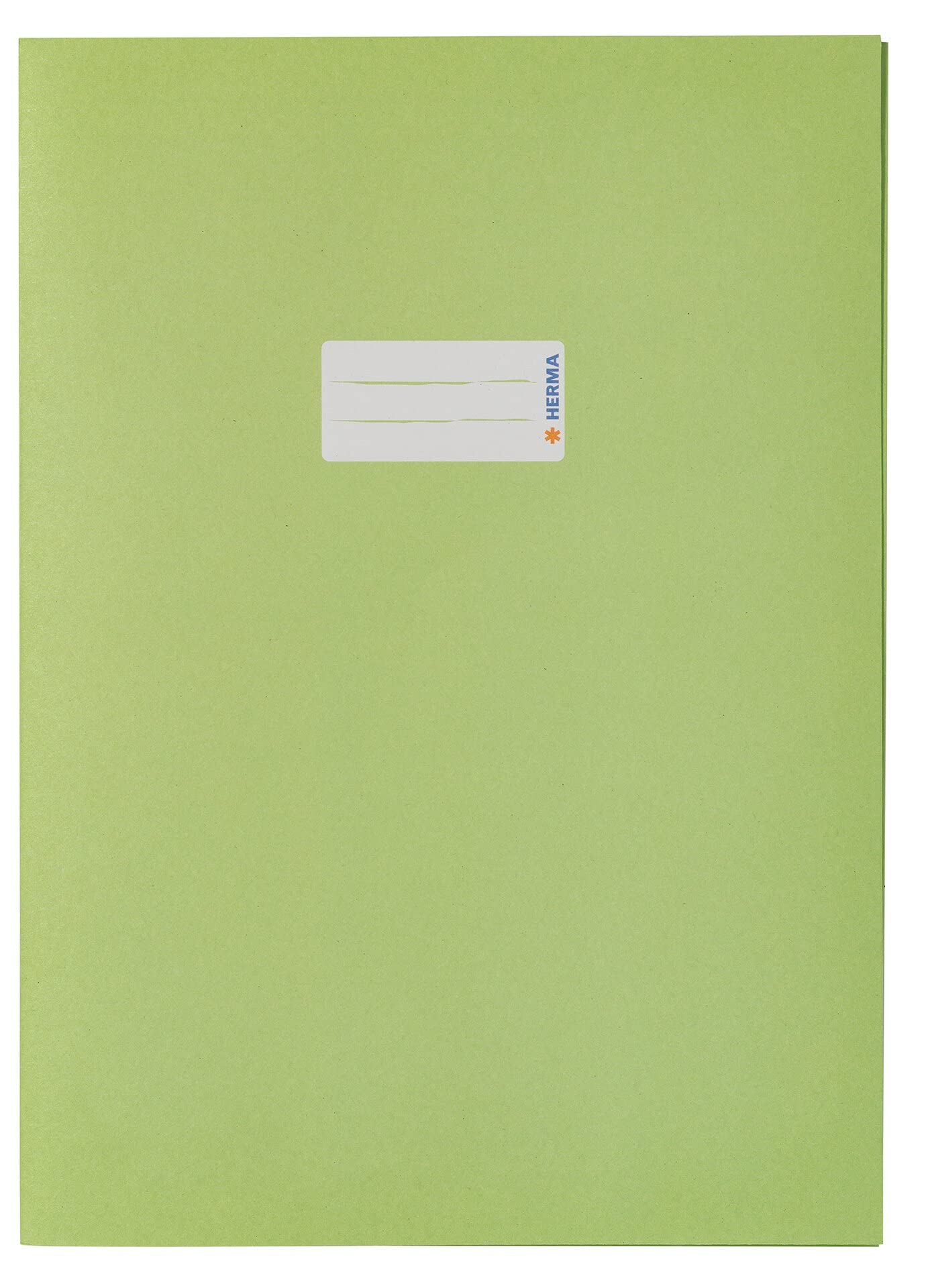 HERMA Paper Exercise Book Cover A4, with Inscription Field, Made of 100% Recycled Paper, Slip on Cover Jackets for School, Light Green