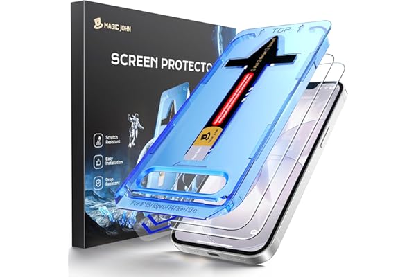 MAGIC JOHN 2 PACK for iPhone 17e Screen Protector, HD Clear, Fast Easy Installation, Anti-Scratch, Tempered Glass, Bubble Free