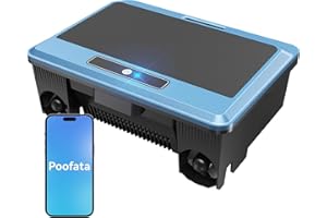 Poofata 2026 Upgraded F1T Solar Powered Robotic Pool Skimmer Surface Cleaner with APP Support Dual Charging Options Smart Obs