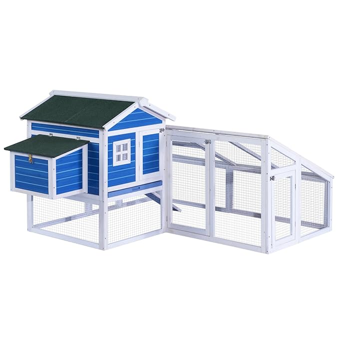 70 Wooden Chicken Coop Hen House Rabbit Hutch Big Backyard Pet