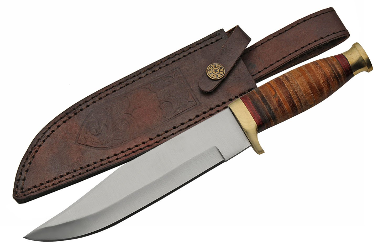 SZCO 12" Full Tang Skinning Knife - Stainless Steel Bowie Knife for Camping, Hiking & Outdoor Survival