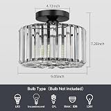 FRIDEKO HOME Crystal Ceiling Light Easric Modern Flush Mount Black view 7