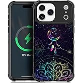 ZHEGAILIAN for iPhone 17 Pro Max Case Compatible with MagSafe Four-Corner Reinforced Shockproof Soft TPU Protective Hard PC Back Cover Girls Case for iPhone 17 Pro Max Starry Mandala Dreamcatcher