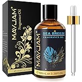 MAYJAM 100ML/3.38FL.OZ Sea Breeze Fragrance Oils with Glass Dropper, Essential Oils for Diffusers for Home, Long Lasting Scen