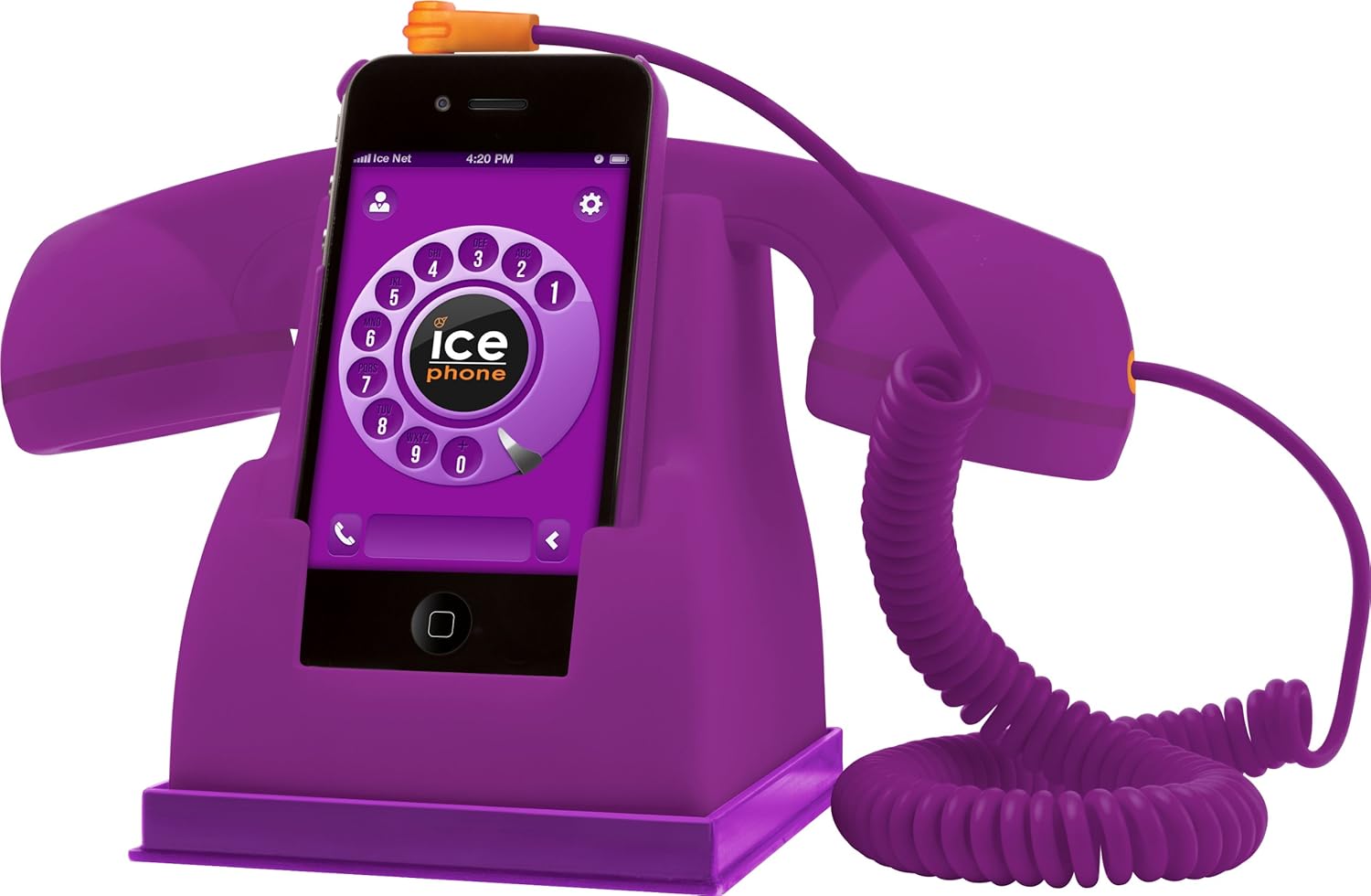 IcePhone IPF.PE Purple Retro Handset Cell Phones