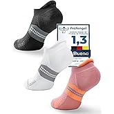 Juclise Bamboo Viscose Compression Running Athletic No Show Sock Women, Wicking Cushioned AntiBlister Walking Breathable