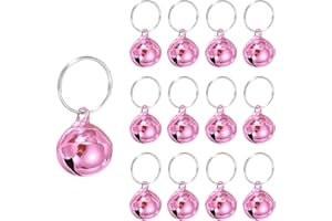 PATIKIL 12 PCS Dog Bell, Mini Cat Bell Small Pet Collar Bells Keychain Cute Bulk Metal Loud Jingle for Dog Collar Charm Pendant Necklace DIY Crafts Christmas Tree Decorations