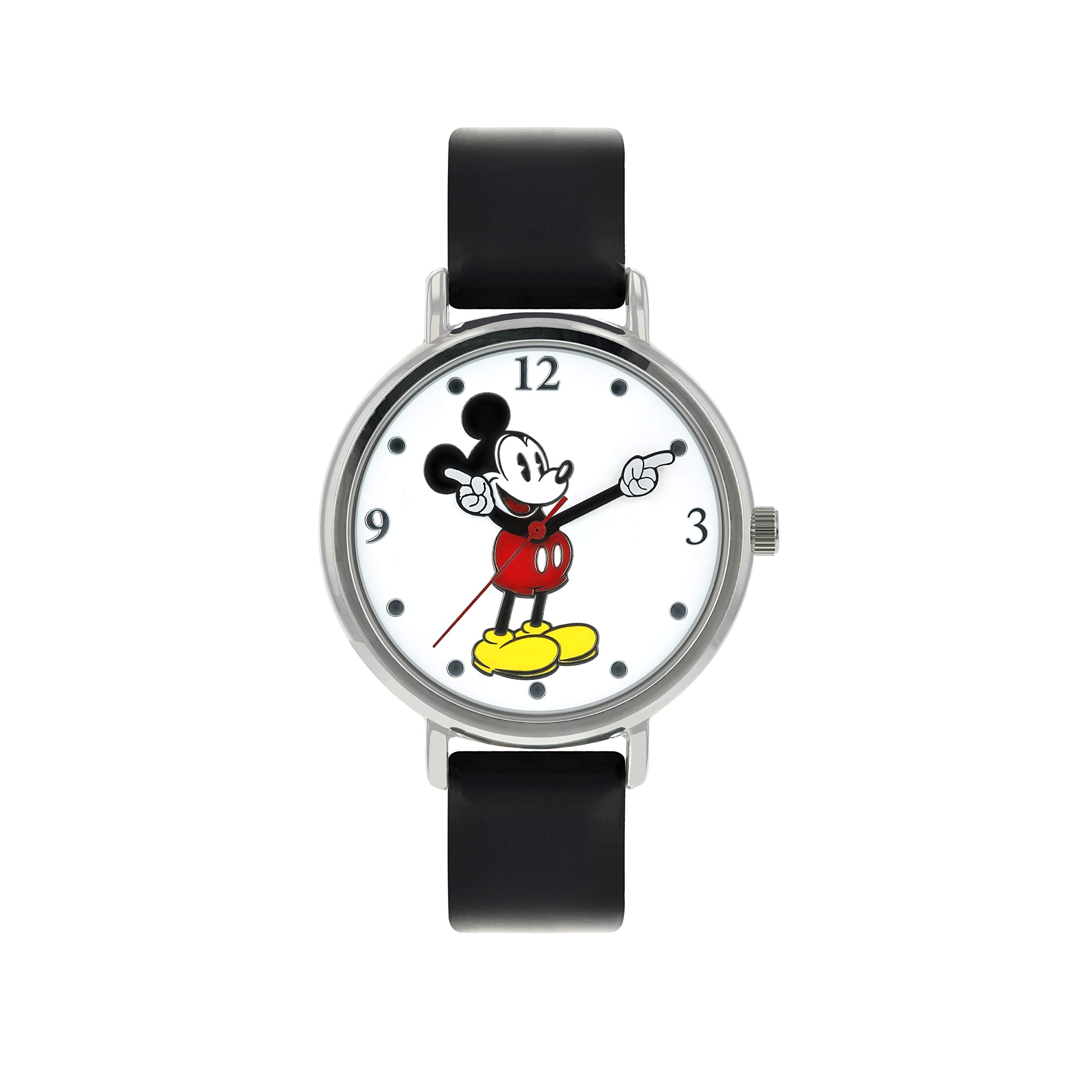 Disney Unisex-Adult Quartz Watch, Analogue Classic Display and Leather Strap MK1315