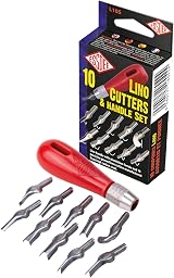 Essdee Ten Lino Cutters & Handle Set - Styles 1 to 10 for Carving
