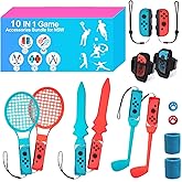 YAVOCOS 14-in-1 Switch Sports Accessories Bundle for Nintendo Switch/Switch OLED, Family Accessories Kit with Keycaps, Sports