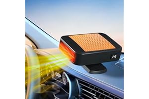 QEPJO Car Heater Portable 12V Car Heater that Plugs into Cigarette Lighter,200W Fast Heating & Cooling Fan,360° Rotary Defroster for Car Windshield Car Heaters for Vehicle,Car,SUV,RV & Truck