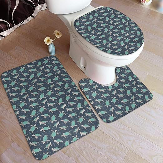 Bathmats Rugs Toilet Covers Sea Foam Green Bath Mat Washable Bathroom 3 Piece Toilet Floor Non Skid Rug Set Home Garden Vibranthns Lk