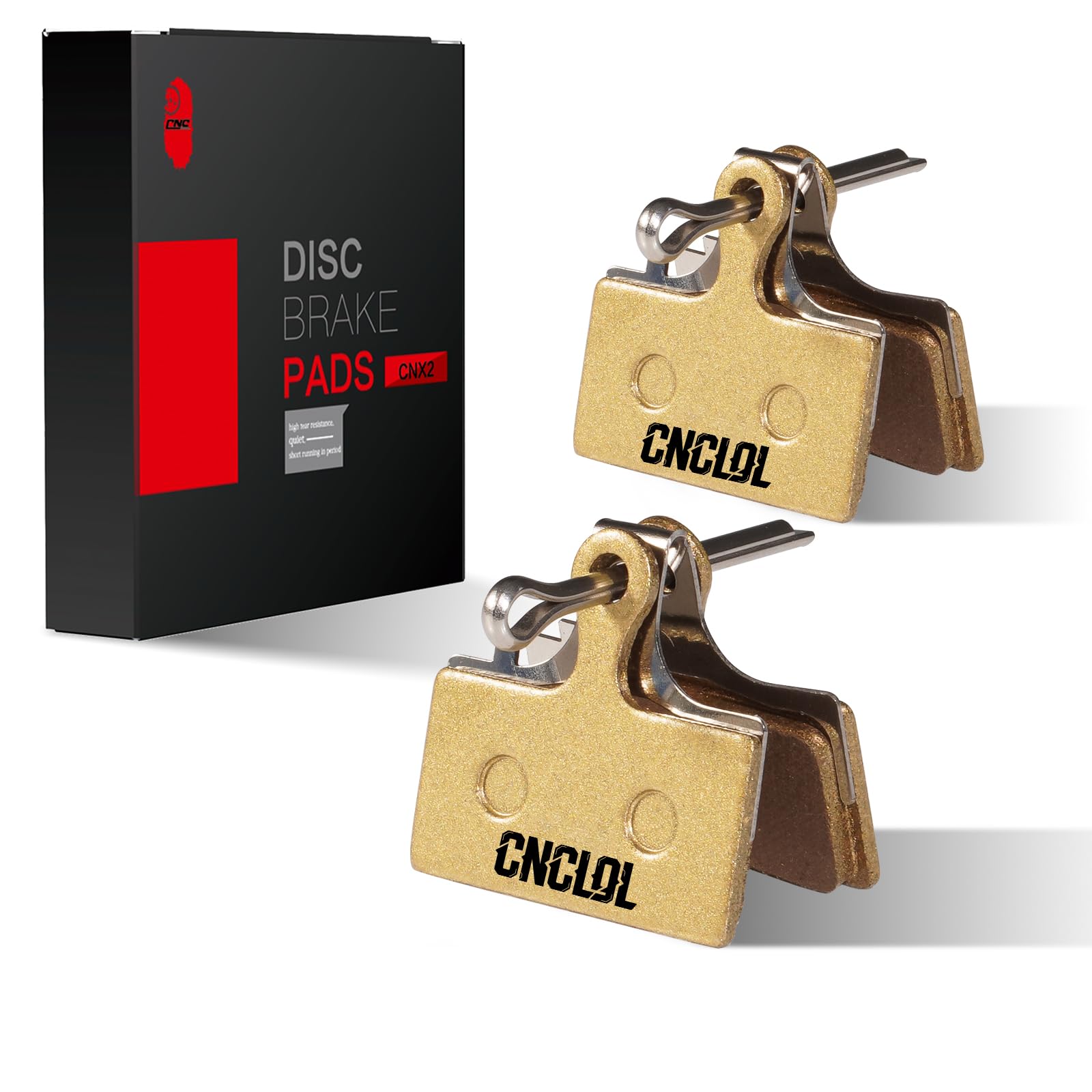 CNCLOL Bike Disc Brake Pads for Shimano Deore XTR M9000 M8000 M9020 M987 M988 M985 M615 M675 M785 XT SLX M7000 M666 RS785 Alfine S700 g01s/g02s/g03s/g01a/g02a/g03a.Semi-metallic(2 pairs)
