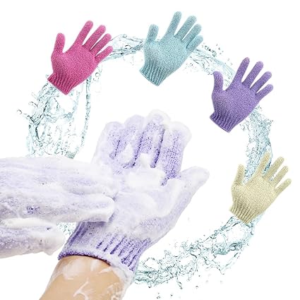 CONNECTWIDEBath Glove-Body scrubber glove, CONNECTWIDE Bath Glove-Body Scrubber Gloves Pair, Gloves, Bath Gloves, 1 Glove Set, Cellulite Scrubber, Shower Gloves, Reduce Acne Scars, Exfoliator Glove Men and Women, Exfoliate at Home