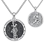 TwoAnts St Sebastian Necklace for Men Women 925