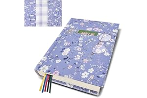 QRZIQRZ Adjustable Book Cover Protector for Paperbacks,Waterproof Soft Canvas Fabric Book Cover with Pockets Bookmark,Double Side Print Book Dust Jacket Covers for Hardcover Book Lovers Gift