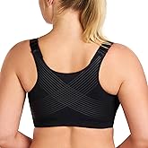 HSIA Women's Posture Minimizer Bra - Front Closure Bra for Women No Underwire Back Support Plus Size Full Coverage Bra