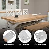 Dolaso 4 Pcs Stainless Steel Flat Wood Brackets Heavy Duty Mending Plates view 5