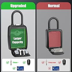 Key Lock Box, Large Key Lock Box with Code, Key