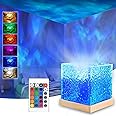 TGYWCHY Ocean Wave Projector Lamp,Northern Lights Aurora Projector Light,16 Colors Gradual Rotating Flame Water Lamp，Cube Night Light with Remote Control for Living Room Bedroom Decor Hotel, etc