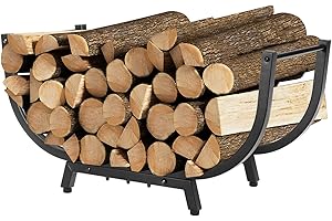 Kendane 30“ Firewood Rack Outdoor and Indoor, Compact Firewood log Storage & Holder, Stable Log Holder with Reinforced Steel Frame, Waterproof Rustproof Wood Pile Storage Rack for Fireplaces/Camping.