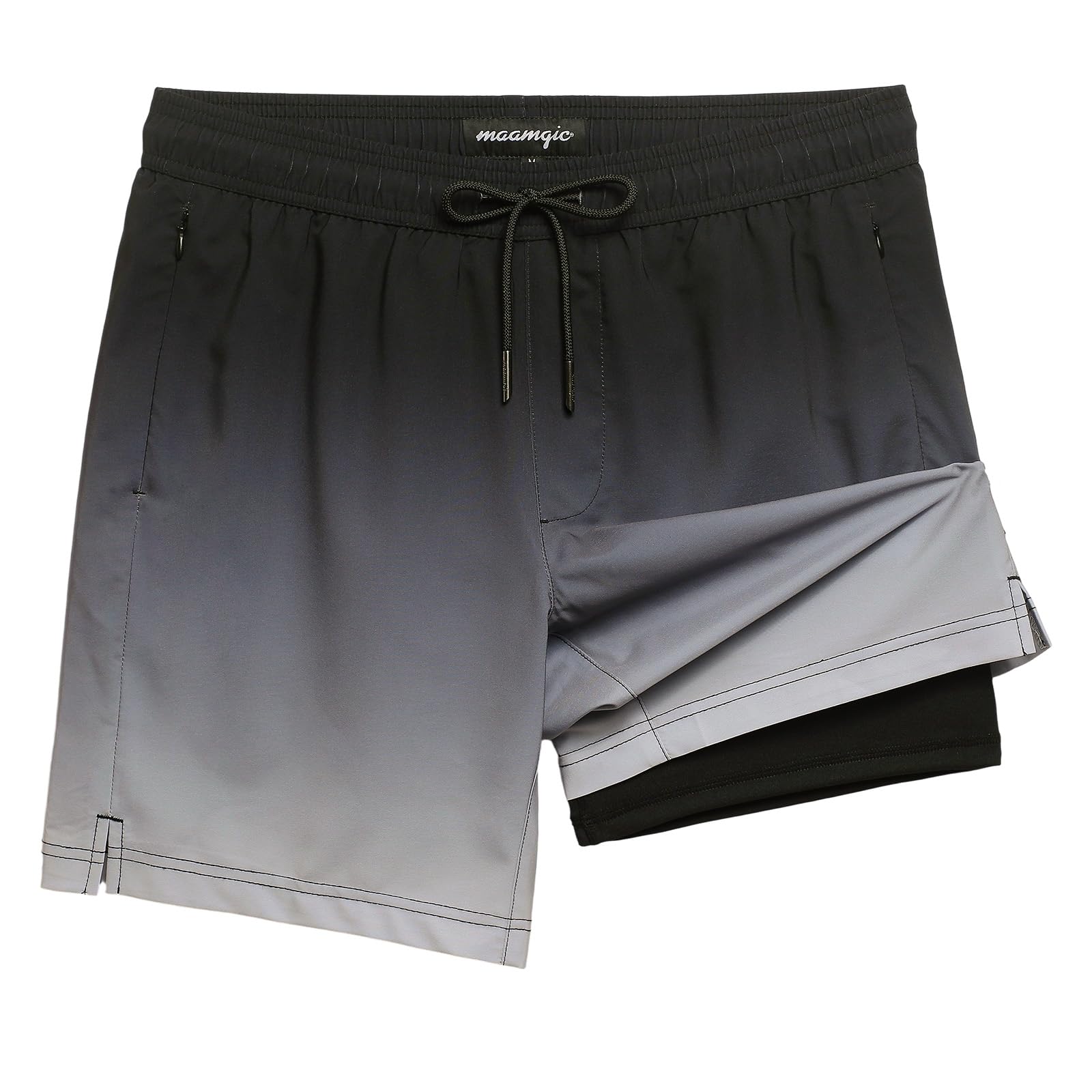 maamgic 2 in 1 Mens Swim Trunks 7 Inch Swim Shorts