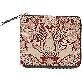 Kalankit Women Wallet Vegan Leather Clutch Small Purse for Her Ladies Card Holder Vintage Print Travel Accessory Organize Gift Idea
