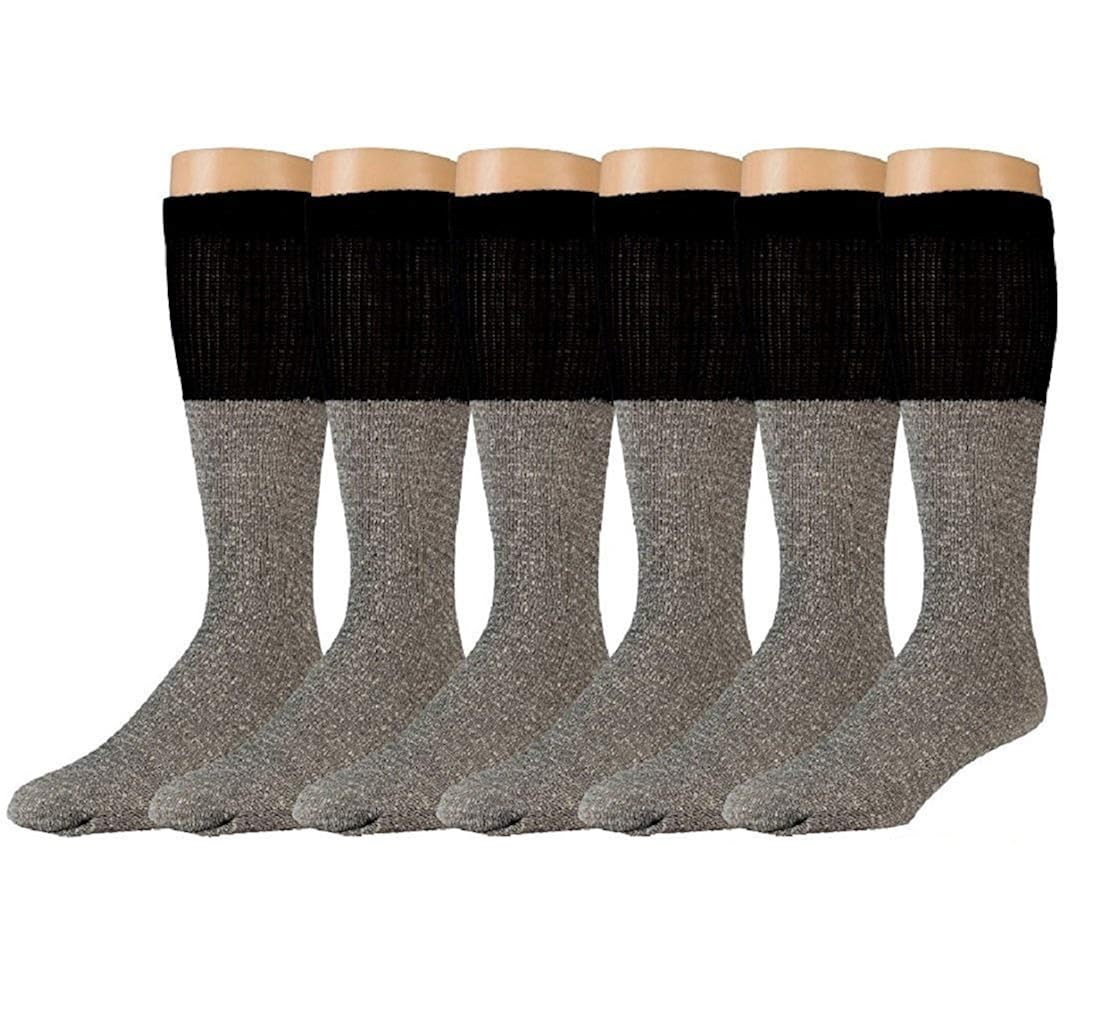 6 Pairs of excell Men's Thermal Diabetic Tube Socks, Size 1013 Amazon