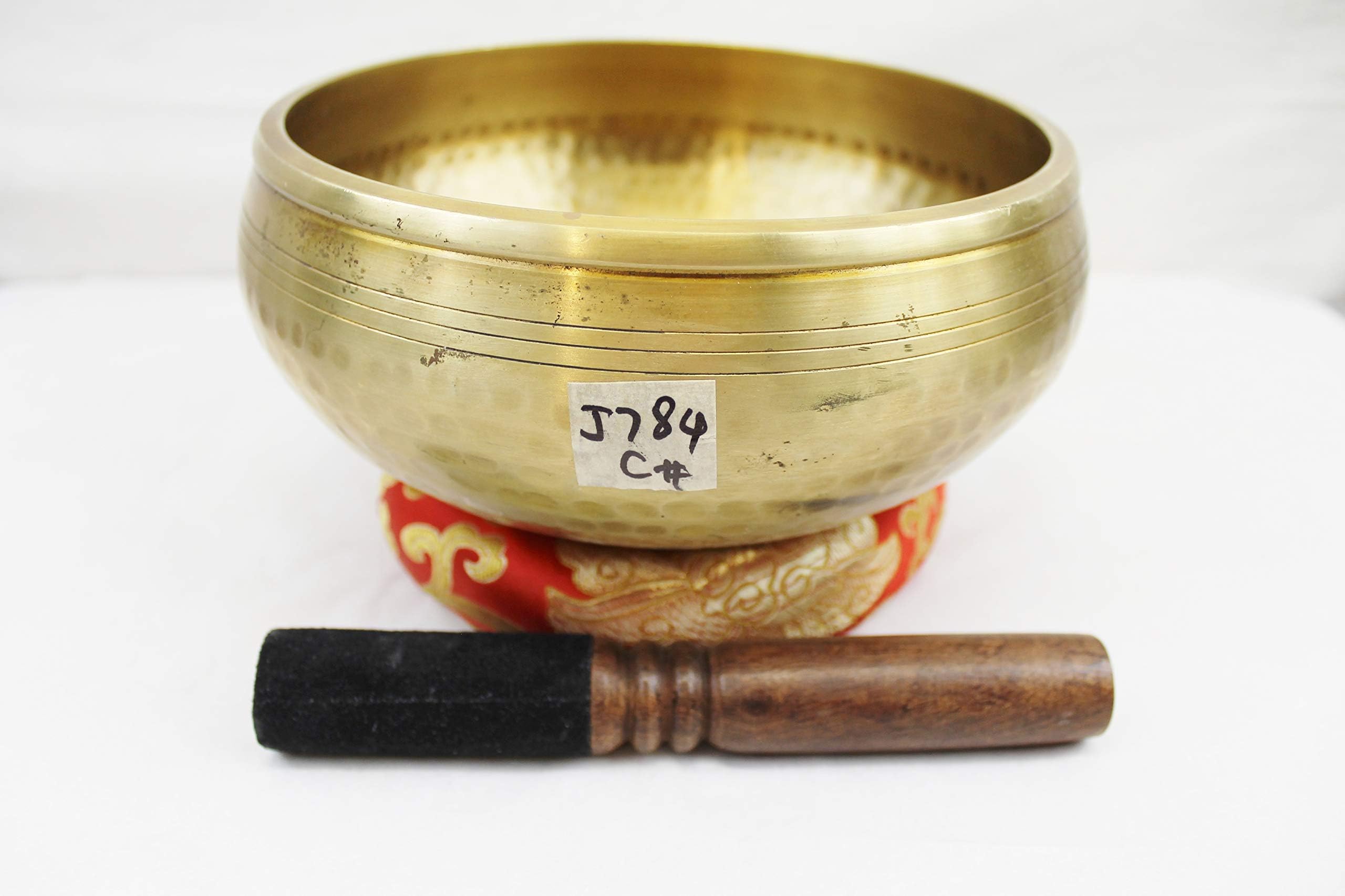 A776 7.5" Energetic Root 'C' Chakra Healing Tibetan Singing Bowl Made in Nepal