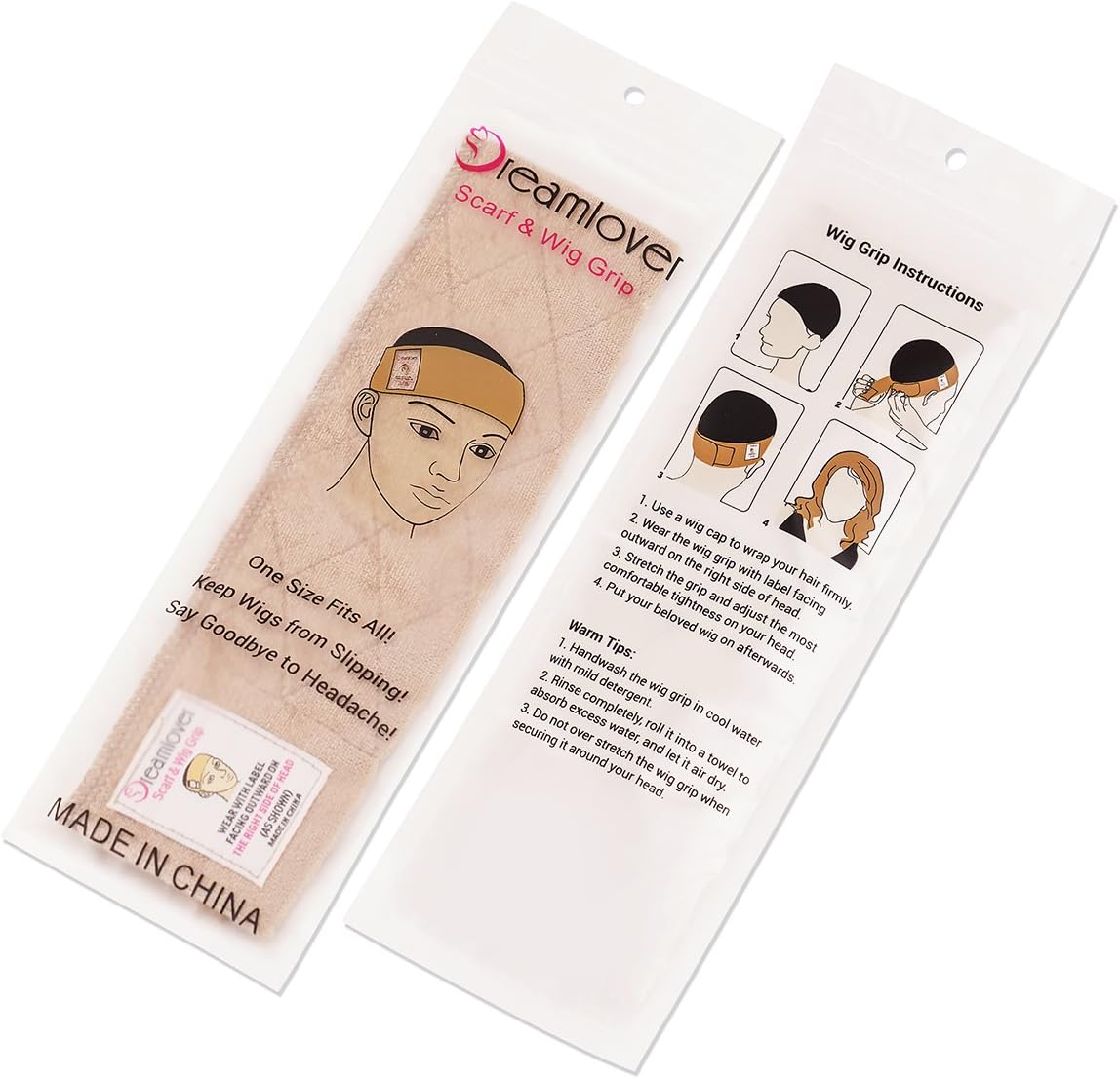 Dreamlover Wig Grip Headband, Non Slip Wig Grip Band for Women Tan - Image 3