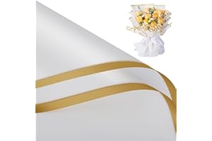 BWLOIES Waterproof Bouquet Paper Floral Wrapping Paper Sheets Fresh Flower Bouquet Wrap Flower Wrapping Paper Bouquet Wrapping Paper Flower Gift Wrap Gift Packaging Florist Paper for Flowers Bouquets Papel Coreano Para Flores,Papel Para Flores,Korean Paper 15 Sheets (White)