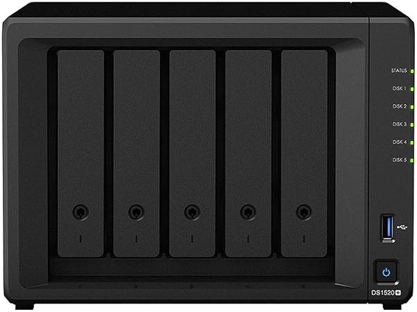 Synology Diskstation DS1520+ - Caja NAS de Escritorio de 5 bahías: Amazon.es: Informática