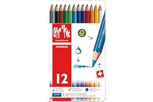 Caran d'Ache Fancolor Color Pencils, 12 Colors