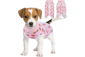 BRKURLEG Dog Surgery Recovery Suit Female and Male Small and Medium Dogs Surgical Recovery Suit Soft Cotton Pet Surgery Suits