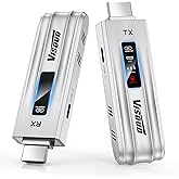 2026 Upgraded Wireless HDMI Transmitter and Receiver 328ft/100M, Wireless HDMI 4K Decode Support 1080P, Dual-Band 5.8G+2.4G Compatible with Video and Audio to Monitor from PC/TV Box/Projector