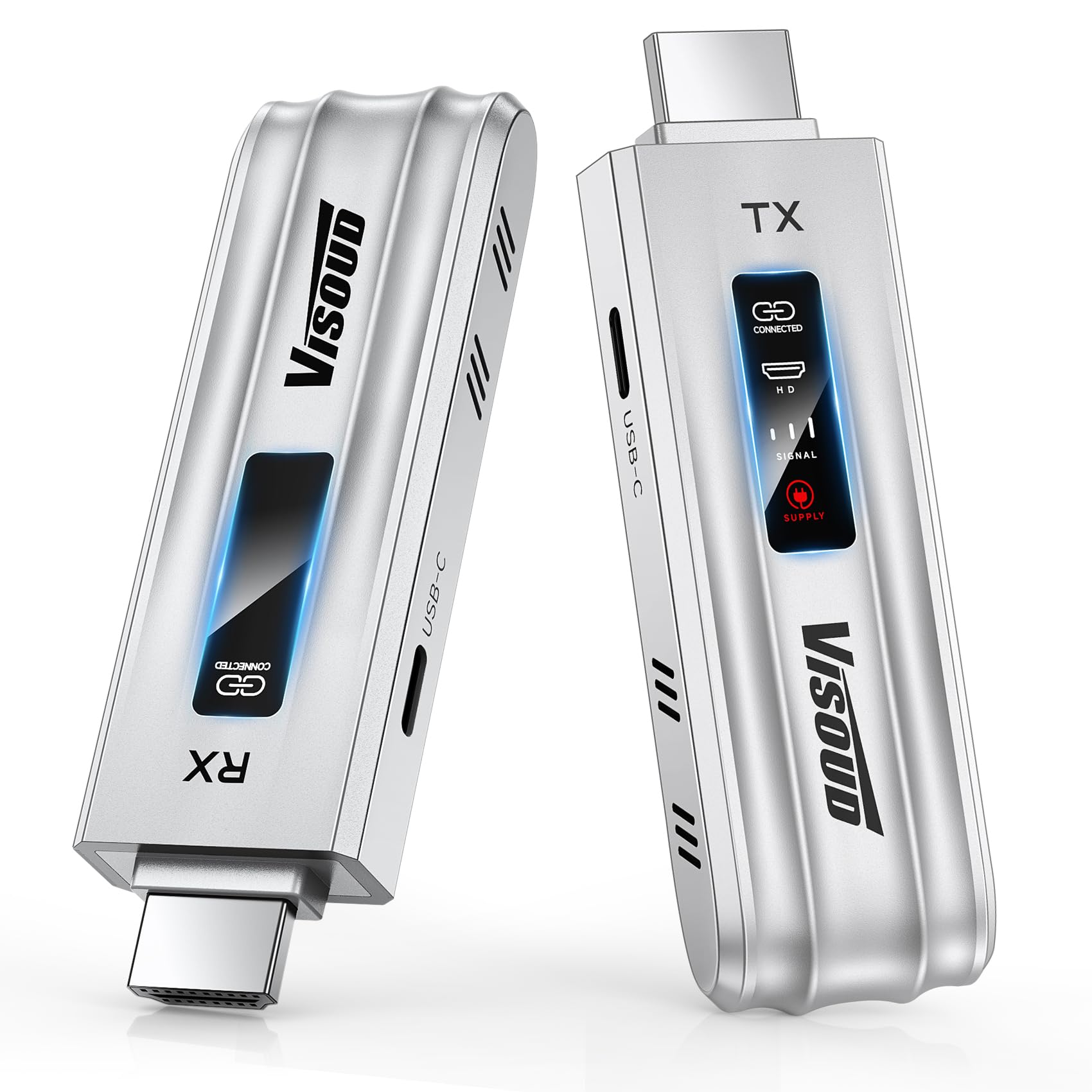 Photo 1 of 2026 Upgraded Wireless HDMI Transmitter and Receiver 328ft/100M, Wireless HDMI 4K Decode Support 1080P, Dual-Band 5.8G+2.4G Compatible with Video and Audio to Monitor from PC/TV Box/Projector