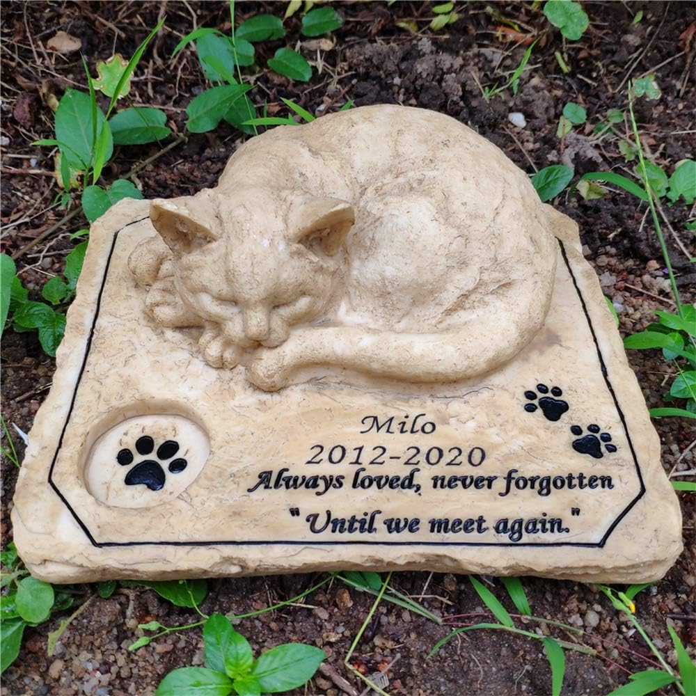 Personalized Cat Memorial Stones Garden Stones, Outdoor