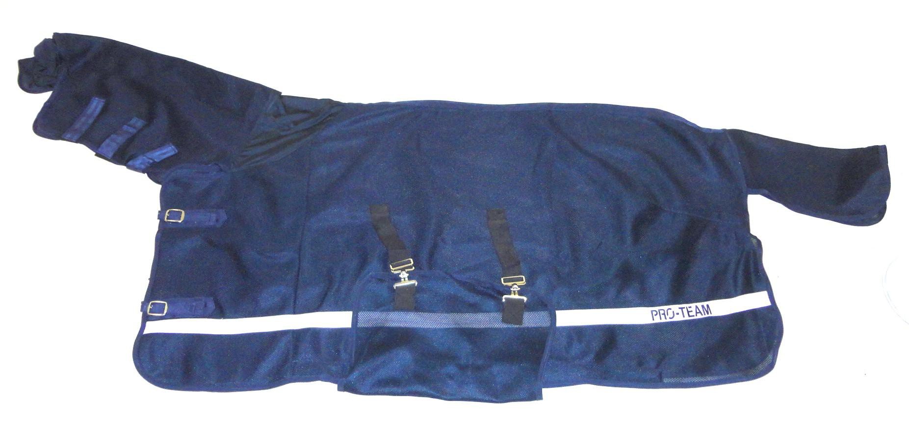 HKM 4000315716852 Fly Blanket Helsinki with Fixed Neck Part 6900 Dark Blue 165