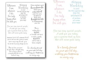 DIYology Sentiment Clear Stamps for Cards Making Birthday Baby Shower Silicone Stamps Friendship Greeting Words Rubber Stamp for Scrapbooking Gift Tags Album Photo Paper Crafting Decoration
