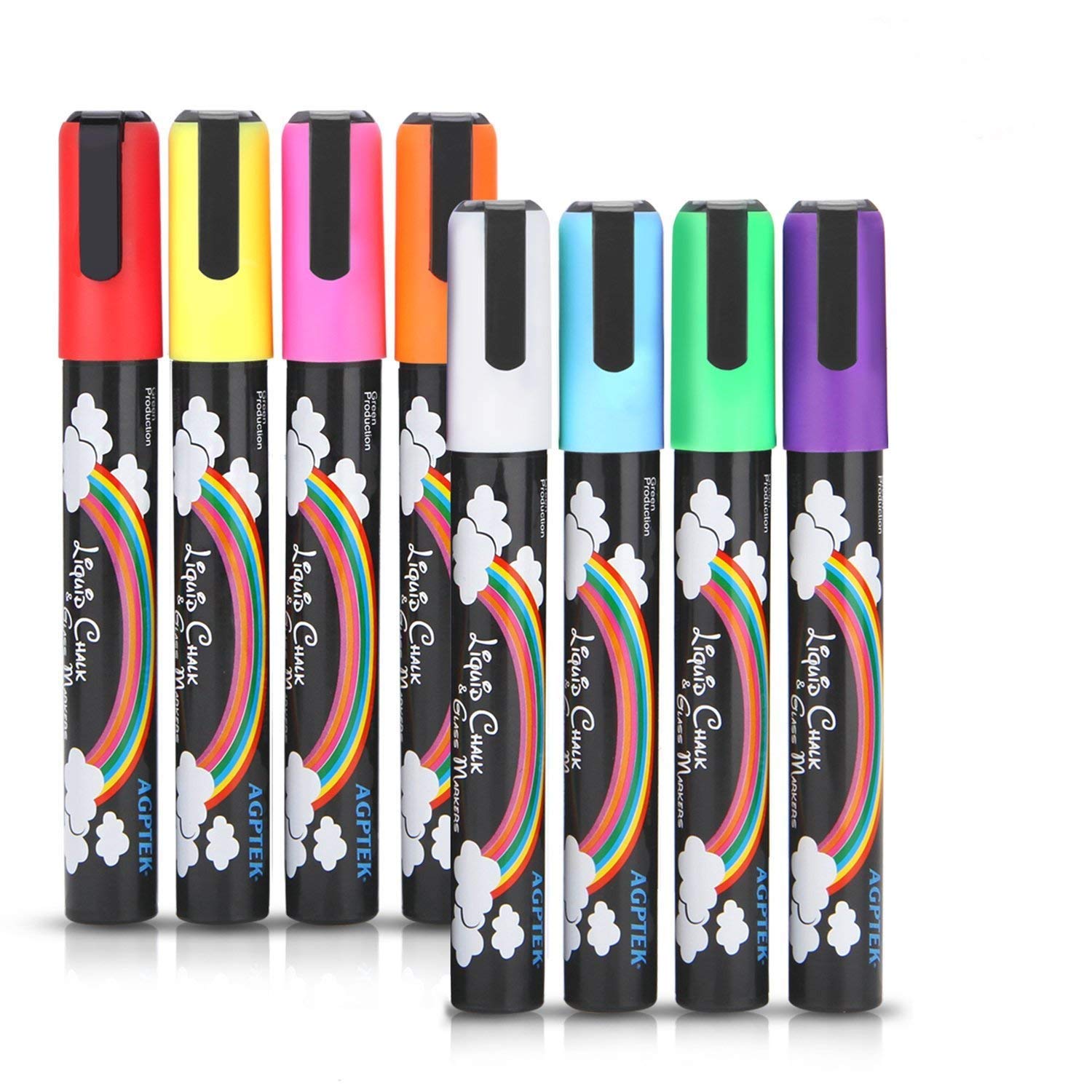 AGPtek Fluorescent Marker Pen 8 Colors/set for LED Writing Menu Board Buy Online in United Arab