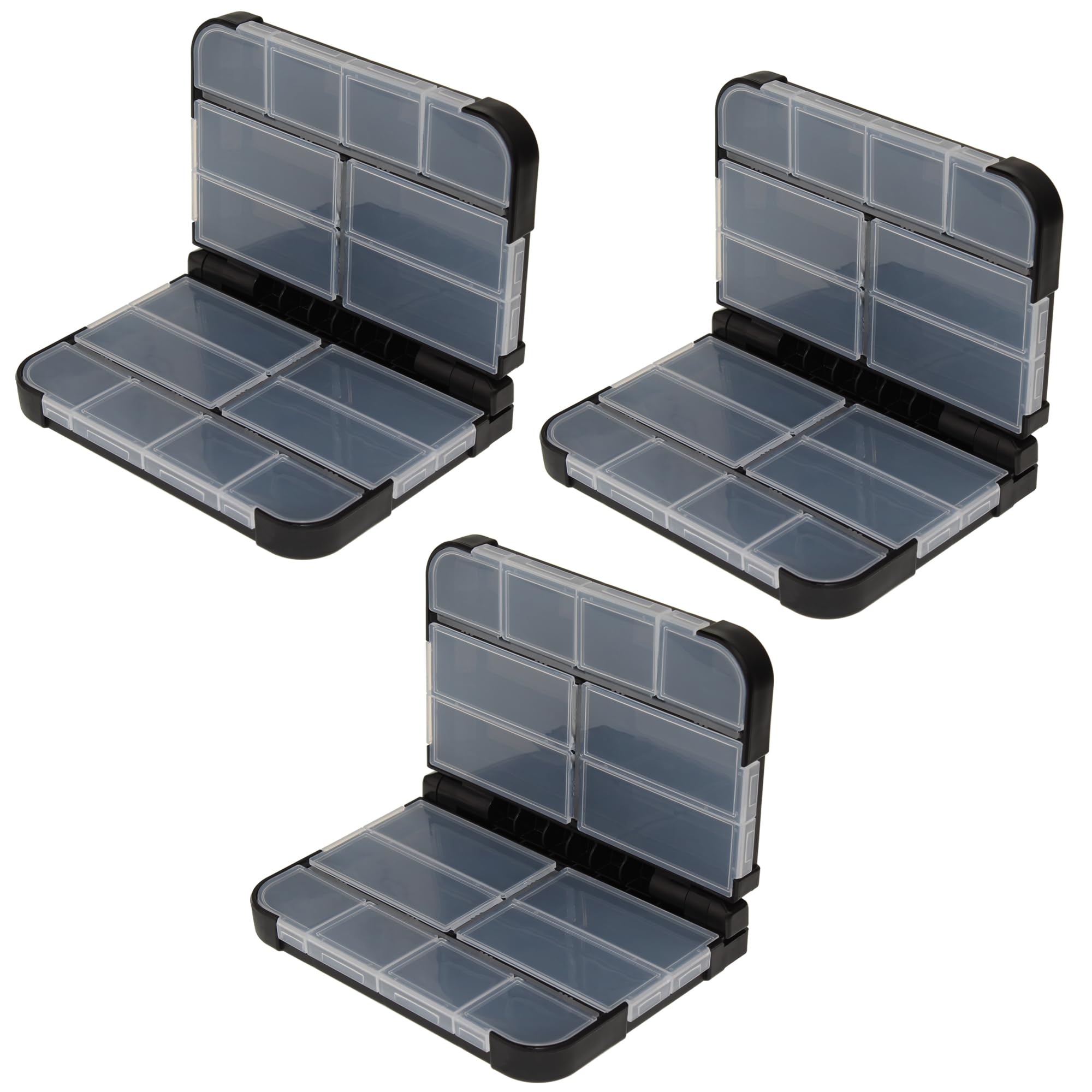 OKVGO Fishing Tackle Box for Fishing Accessories Storage, Organizer Box for Sea and Carp Coarse Fishing Lures Hooks Swivels Baits Beads Tube Sleeves Clips 13.2x9.6x3.4cm Size M 3pcs Set